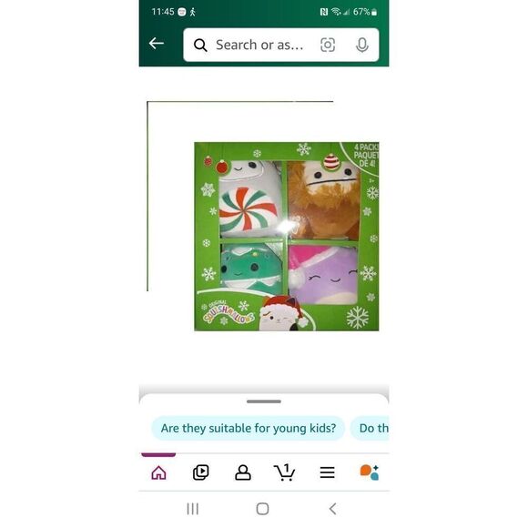 NEW IN BOX ORIGINAL CHRISTMAS SQUISHMELLOS 4 PACK - Picture 4 of 6